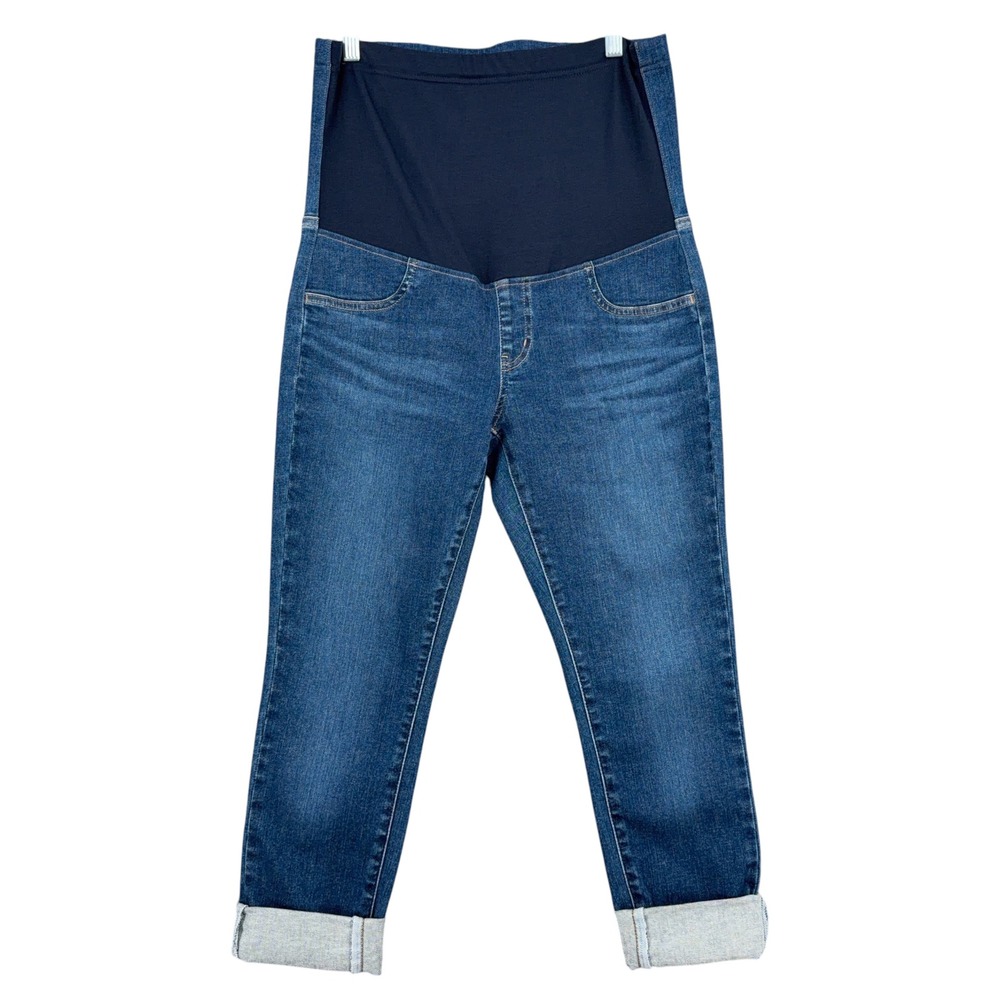 Uniqlo Maternity Ultra‎ Stretch Jeans Women M Cotton Blend Blue 221-445306